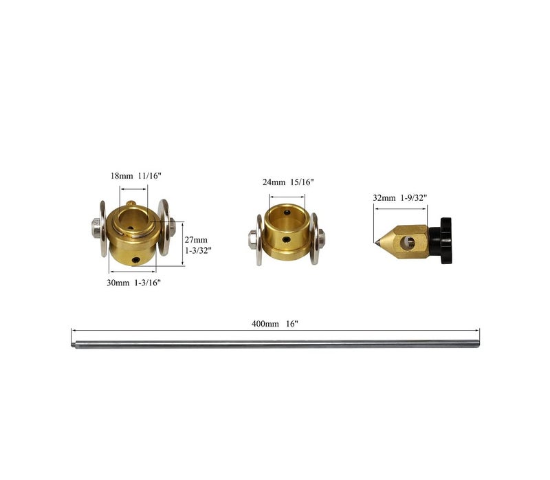 RIVERWELD L-TEC PT-31 JG-40 WSD-LG40 PT-31 Plasma Cutter cutting Torch Attachments Circle Roller Guide Wheel Compass - Image 2